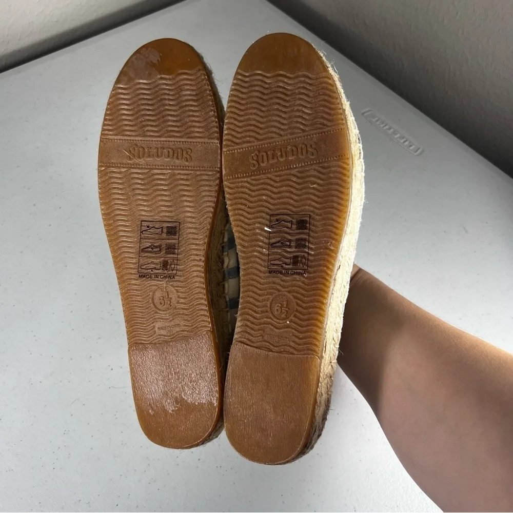 Soludos x Le Meridien Shoes Au Solei Espadrilles Slip-On Size 6.5 Blue Yellow